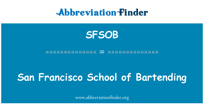 SFSOB: Lekòl Bartending san Francisco