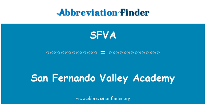 SFVA: سان Fernando وادي الأكاديمية