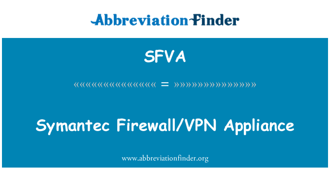 SFVA: Symantec pare-feu/VPN aparèy elektrik