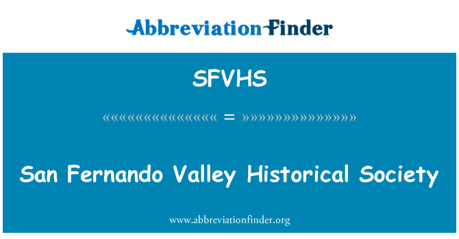 SFVHS: Zgodovinsko društvo San Fernando Valley