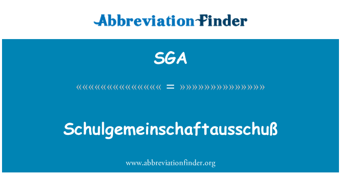 SGA: Schulgemeinschaftausschuß