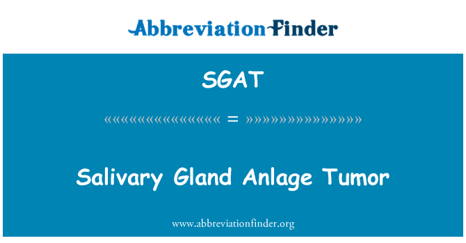 SGAT: בלוטת הרוק Anlage גידול