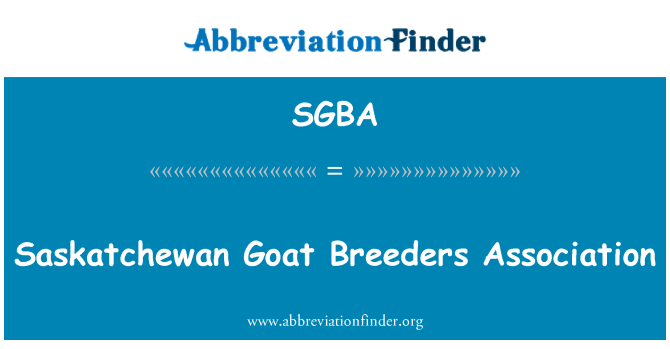 SGBA: Saskatchewan κατσίκι σύνδεσμος