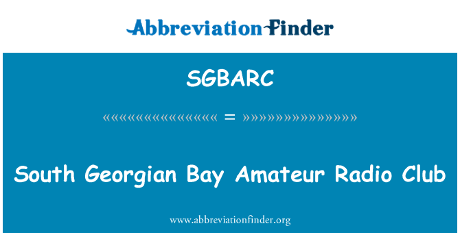 SGBARC: Amateur-Radio Club South Georgian Bay