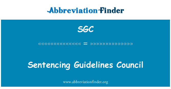 SGC: सजा दिशानिर्देश परिषद