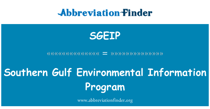 SGEIP: Południowa Zatoka Informacje o środowisku programu