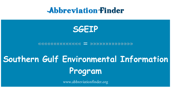 SGEIP: Gulf pati sid anviwònman enfòmasyon pwogram