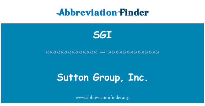 SGI: Sutton Group, Inc