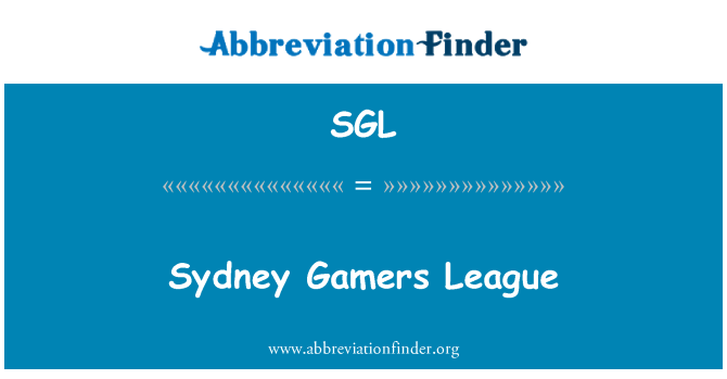 SGL: Cynghrair Gamers Sydney