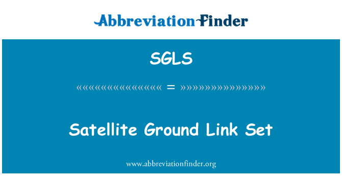 SGLS: Satelit bumi Link Set