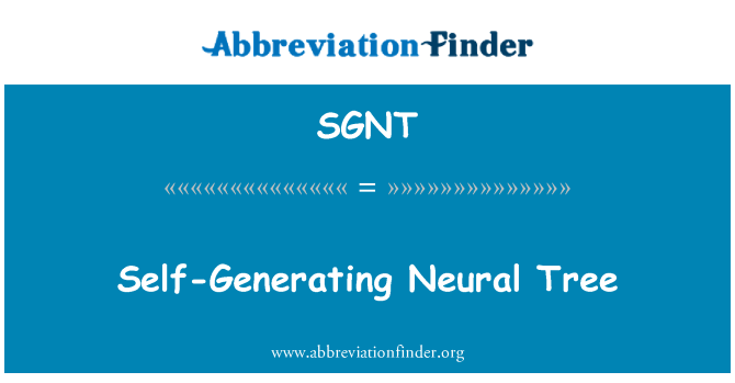 SGNT: Seba-generujúci neurónové strom