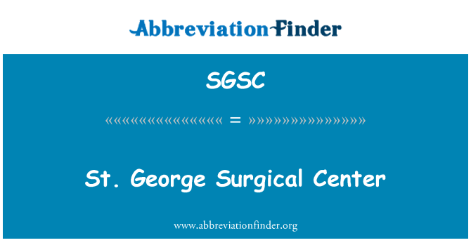 SGSC: Chirurgické centrum St. George