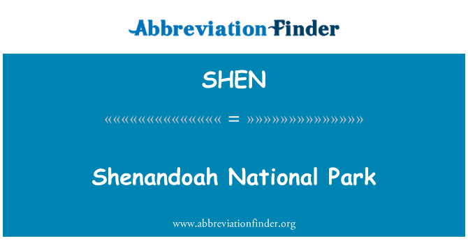 SHEN: Shenandoah rahvuspark