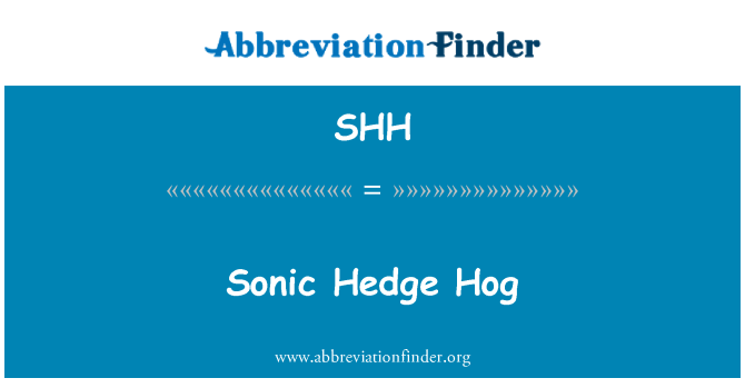 SHH: Sonic Hedge Hog