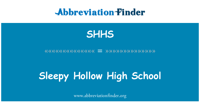 SHHS: Sleepy Hollow High School