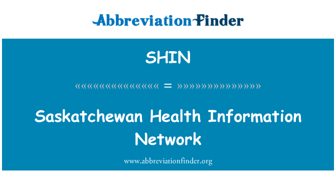 SHIN: Saskatchewan mreže zdravstvenih informacij