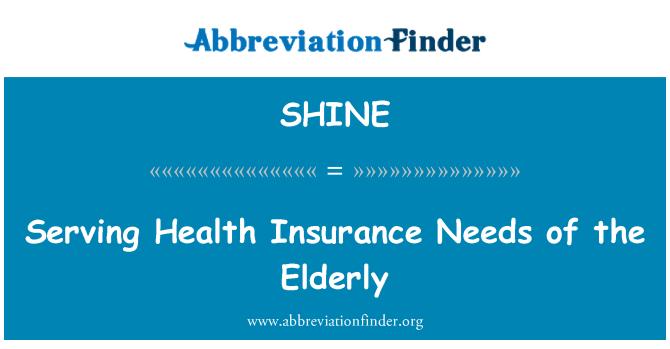 SHINE: Serving Health Insurance Needs of the Elderly