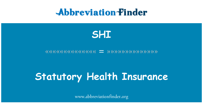 SHI: Statutory Health Insurance