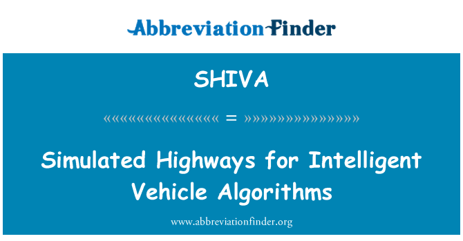 SHIVA: Simulierte Autobahnen für intelligentes KFZ-Algorithmen