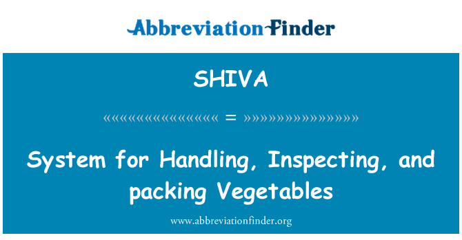 SHIVA: Σύστημα για χειρισμό, Inspecting, και τη συσκευασία λαχανικών