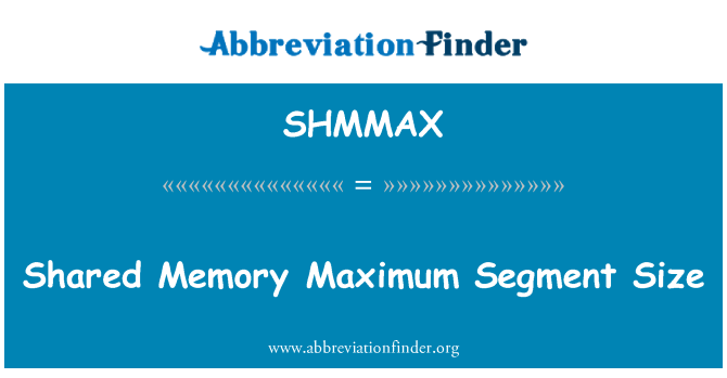 SHMMAX: الجزء المتعلق بالحد الأقصى لحجم الذاكرة المشتركة