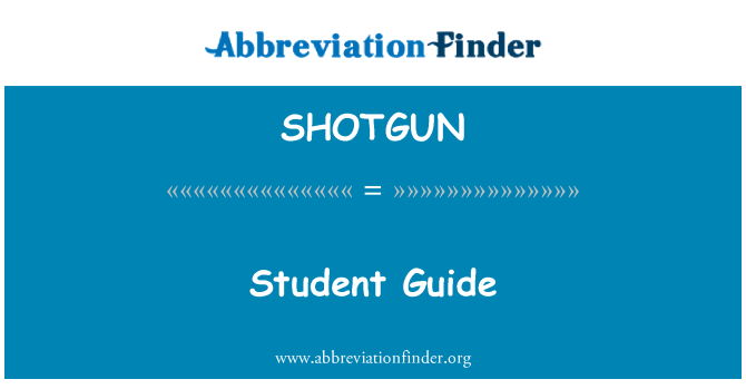 SHOTGUN: Studentský průvodce