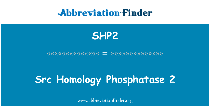 SHP2: Homología src fosfatasa 2