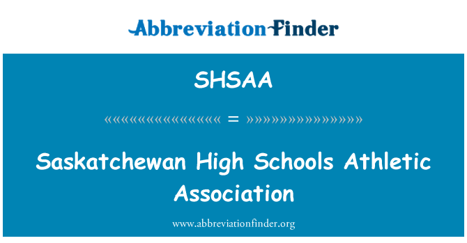 SHSAA: Persatuan Olahraga sekolah tinggi Saskatchewan