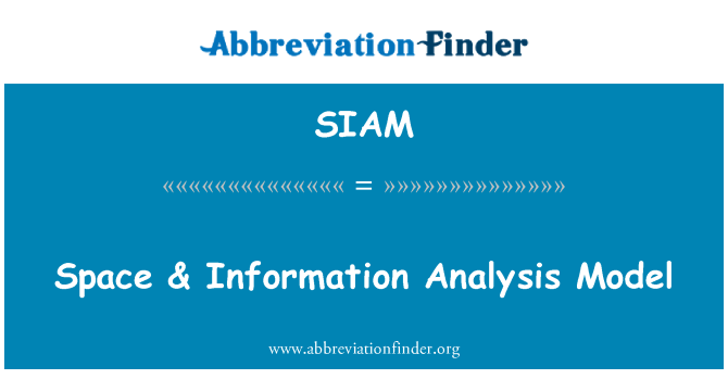 SIAM: Space & Information Analysis Model