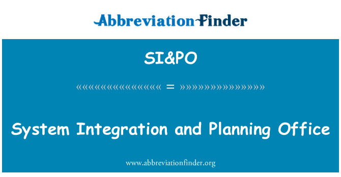 SI&PO: Sistèm entegrasyon epi planifye biwo