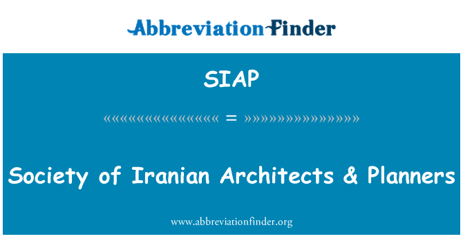 SIAP: Persatuan Arkitek Iran & Perancang