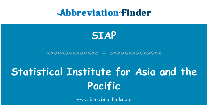 SIAP: Instituto de estadística para Asia y el Pacífico