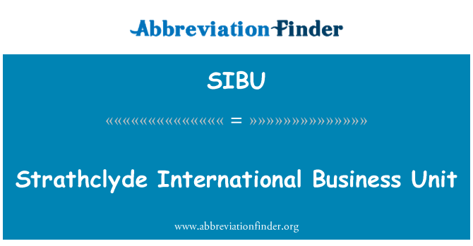 SIBU: Strathclyde medzinárodnej účtovnej jednotky