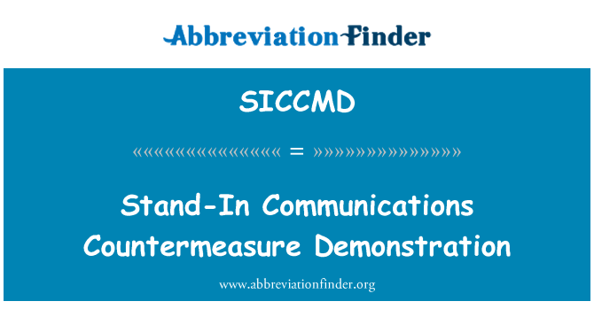 SICCMD: Stand-In kommunikation modforanstaltning Demonstration
