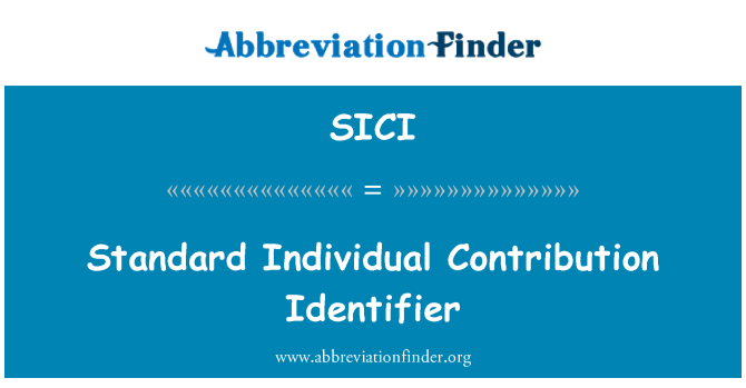 SICI: Standarta individuālo ieguldījumu identifikators