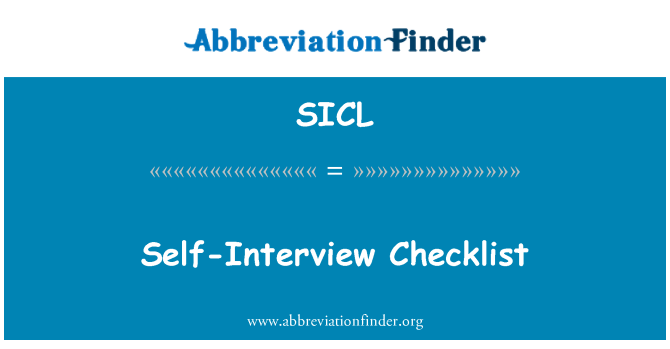 SICL: רשימת פעולות לביצוע עצמי ראיון