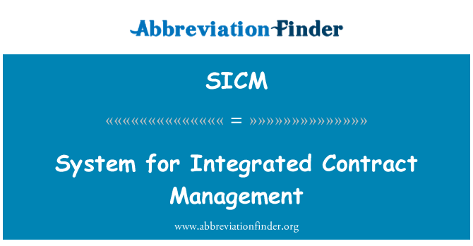 SICM: Sistèm pou kontra entegre Gestion