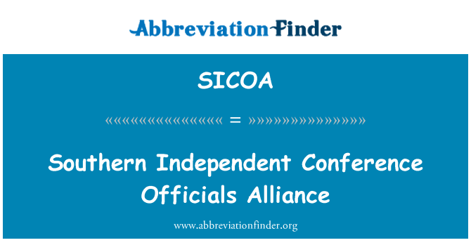 SICOA: Etelä riippumaton konferenssin virkamiesten Alliance