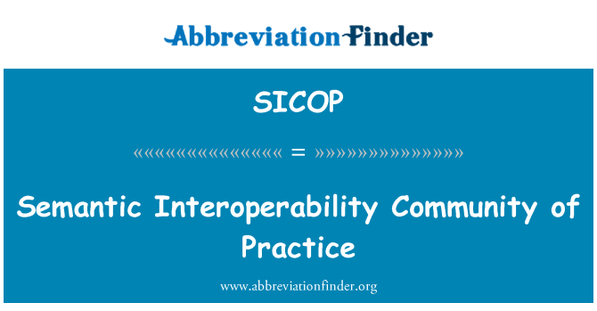 SICOP: Sémantické Interoperability Společenství praxe
