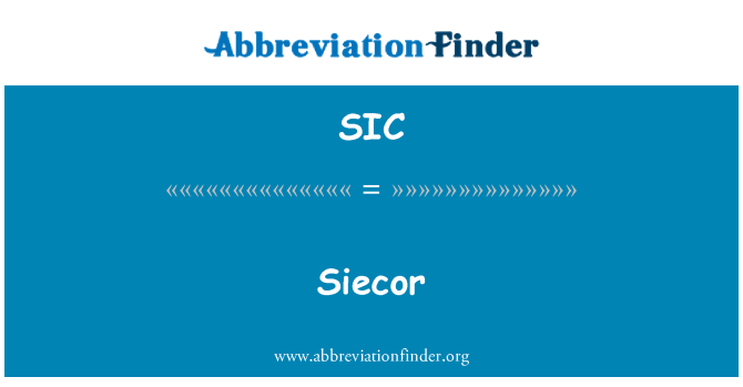 SIC: Siecor