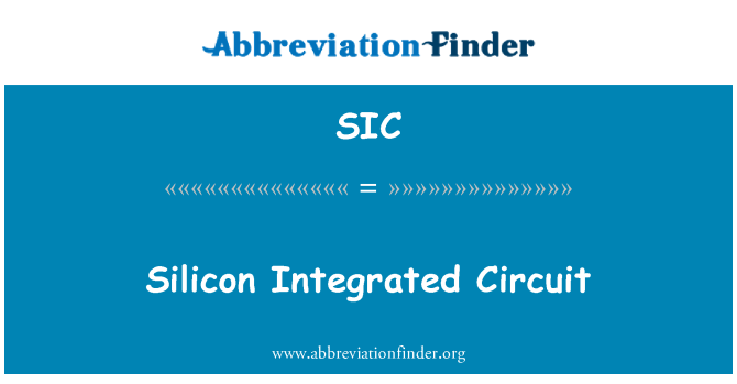 SIC: Silicij integrirano vezje