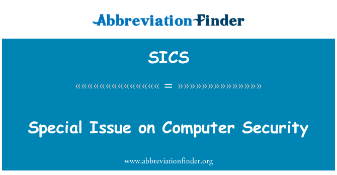 SICS: Special Issue on Computer Security