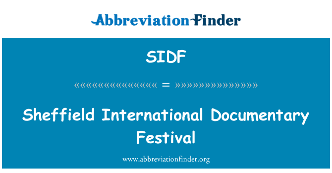 SIDF: Sheffield Međunarodni dokumentarni Festival