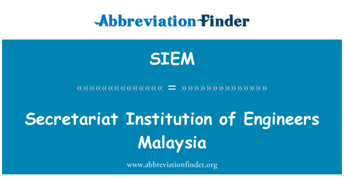 SIEM: Sekretariatet Institution af ingeniører Malaysia