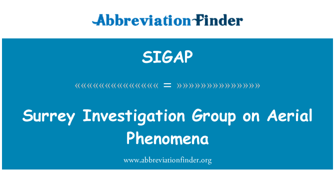 SIGAP: Surrey Investigation Group on Aerial Phenomena