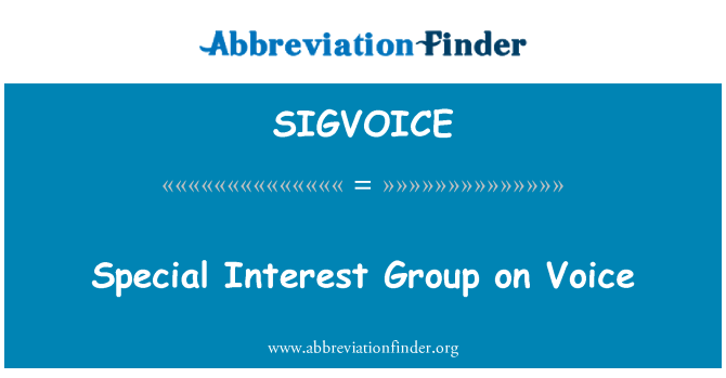 SIGVOICE: Spesiell interesse gruppe på stemme