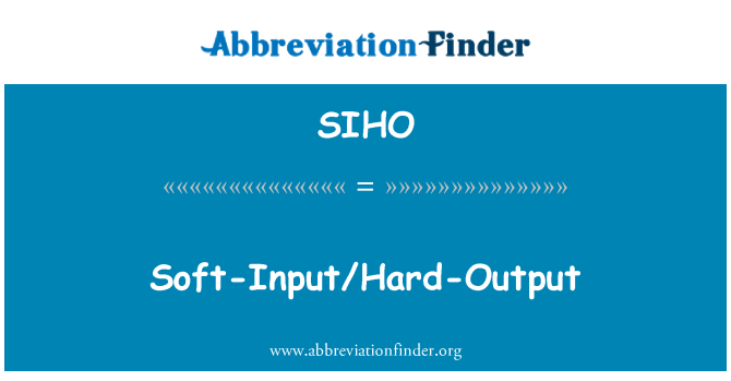 SIHO: Lembut-Input/keras-Output