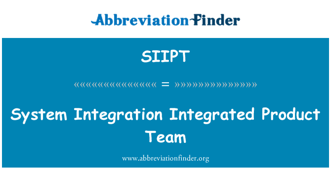 SIIPT: Systemintegration integrerad produktteam