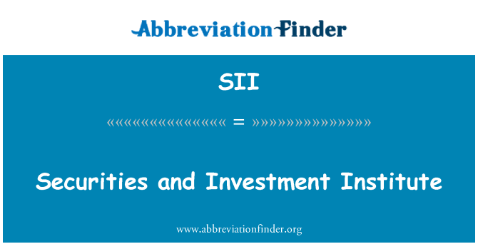 SII: It-titoli u l-Istitut ta ' l-investiment