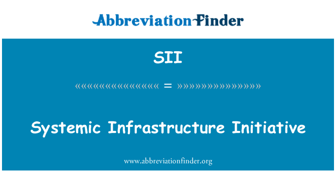 SII: Inisiatif sistemik infrastruktur